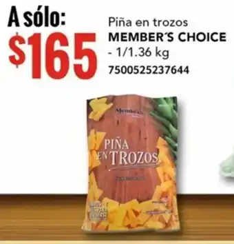 City Club Piña en trozos MEMBER'S CHOICE - 1/1.36 kg 7500525237644 oferta