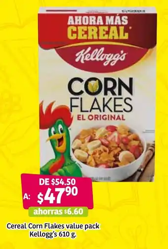 Soriana Súper Cereal Corn Flakes Value Pack Kellogg's 610g oferta