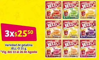 Vareidad de Gelatina Jell-0 25g