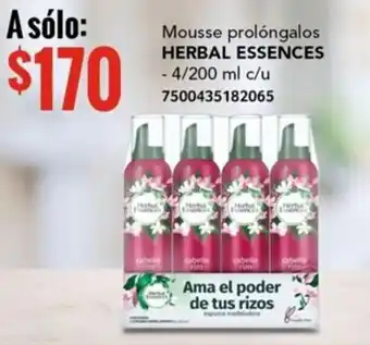 City Club Mousse prolongalos HERBAL ESSENCES - 4/200 ml c/u 7500435182065 oferta