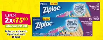 Bolsa para Alimento Ziploc Multiusos 15 pzas
