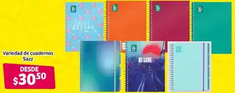 Soriana Súper Vareidad de Cuadernos Sazz oferta