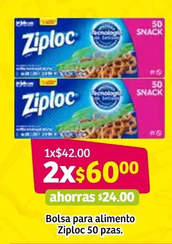 Bolsa para Alimento Ziploc 50 pzas