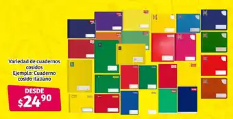 Soriana Súper Vareidad de Cuadernos Cosidos oferta