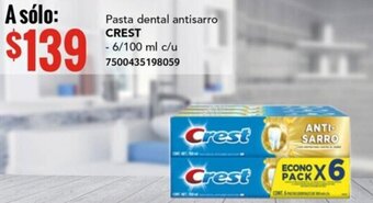 City Club Pasta dental antisarro CREST -6/100 ml oferta