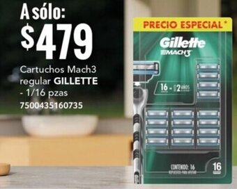 City Club Cartuchos Mach3 regular GILLETTE - 1/16 pzas 7500435160735 oferta