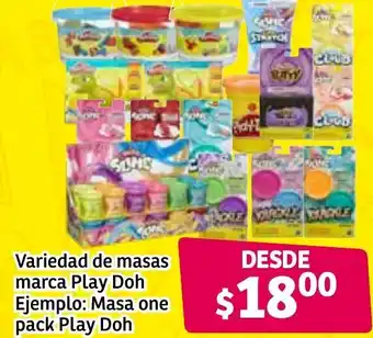 Vareidad de Masas Marca Play Doh