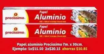 Soriana Súper Papel Aluminio Precíssimo 7m x30cm oferta
