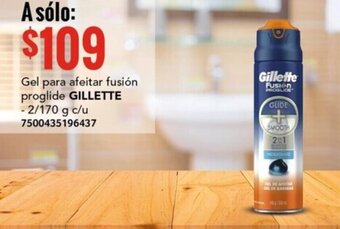 City Club Gel para afeitar fusión proglide GILLETTE - 2/170 g c/u 7500435196437 oferta