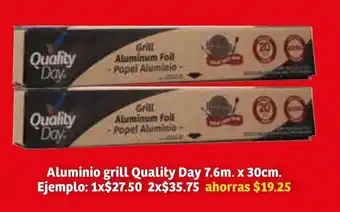 Aluminio Grill Quality Day 7.6mx30cm