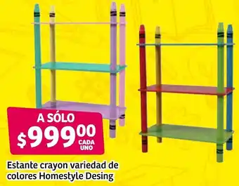 Soriana Súper Estante Craton Variedad de Colores Homestyle Desing oferta