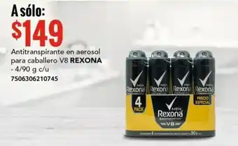 City Club Antitranspirante en aerosol para caballero V8 REXONA -4/90 g oferta