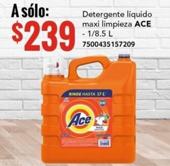 City Club Detergente líquido maxi limpieza ACE - 1/8.5 L 7500435157209 oferta
