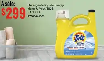 City Club Detergente líquido Simply clean & fresh TIDE 1/3.78 L 37000448006 oferta