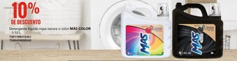 Detergente líquido ropa oscura o color MÁS COLOR -1/10L