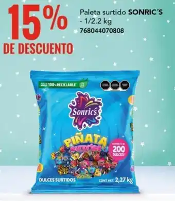 City Club Paleta surtido SONRIC'S - 1/2.2 kg 768044070808 oferta