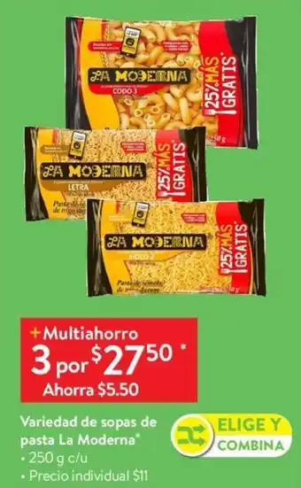 Variedad de sopas de pasta La Moderna • 250 g x 3
