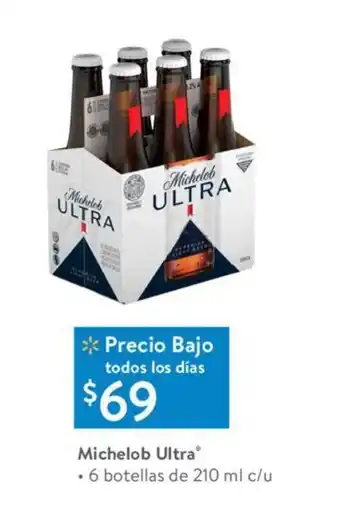 Michelob Ultra • 6 botellas de 210 ml c/u