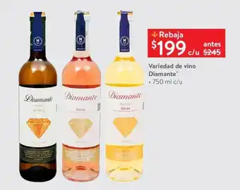 Variedad de vino Diamante • 750 ml c/u