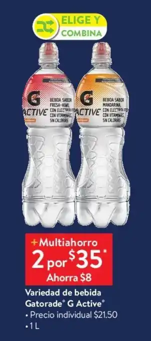 Variedad de bebida Gatorade® G Active® • 1L x 2