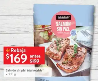 Walmart Salmón sin piel Marketside • 500 g oferta