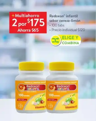 Walmart Redoxon infantil sabor cereza-limón • 100 tabs x 2 oferta