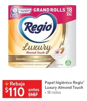 Papel higiénico Regio® Luxury Almond Touch • 18 rollos