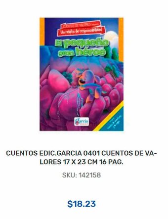 Adosa CUENTOS EDIC.GARCIA 0401 CUENTOS DE VA-LORES 17 X 23 CM 16 PAG. oferta