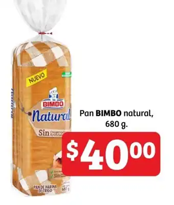 Soriana Súper Pan BIMBO natural, 680 g. oferta
