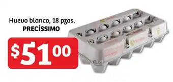 Soriana Súper Huevo blanco, 18 pzas. PRECÍSSIMO oferta