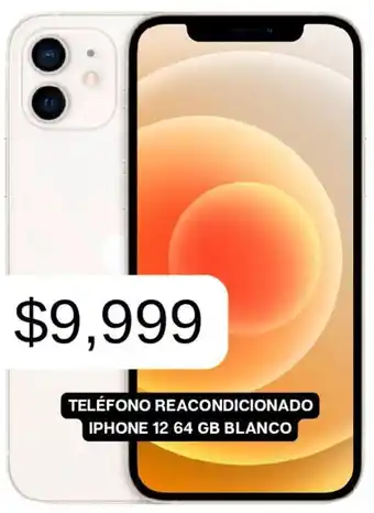 MOBO TELÉFONO REACONDICIONADO IPHONE 12 64 GB BLANCO oferta