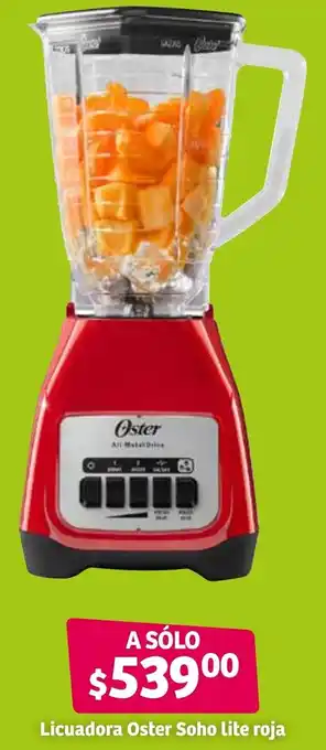 Soriana Súper Licuadora Oster Soho Lite Roja oferta