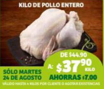 Soriana Súper Kilo de pollo Entero oferta