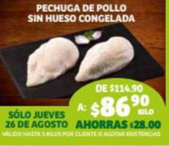 Pechuga de pollo sin hueso congelada