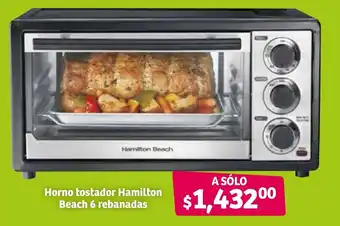 Soriana Súper Horno Tostador Hamilton Beach 6 Rebanadas oferta