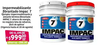 Soriana Súper Impermeabilizante Fibrantado Impac 7 oferta