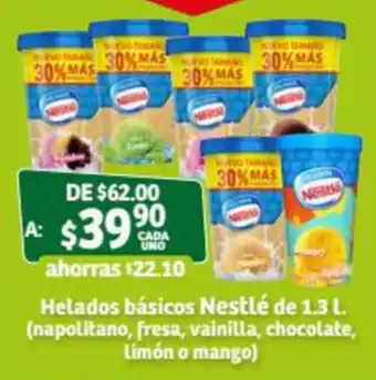 Helados básicos Nestlé de 1.3L