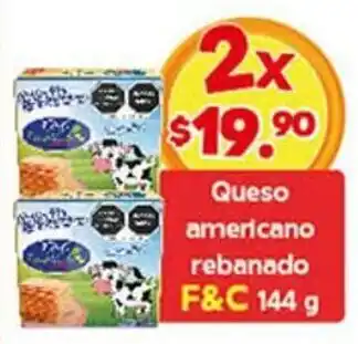 Queso americano rebanado F&C 144 g x 2