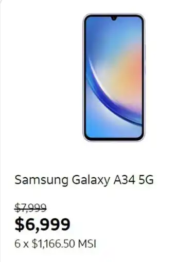 AT&T Samsung Galaxy A34 5G oferta