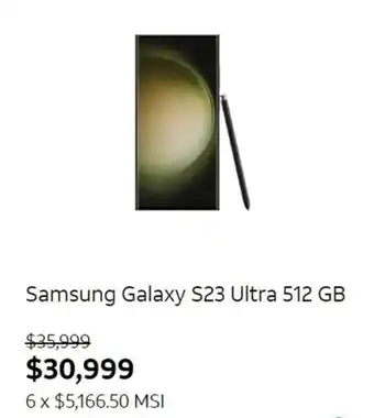 AT&T Samsung Galaxy S23 Ultra 512 GB oferta