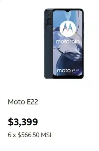 AT&T Moto e²² oferta