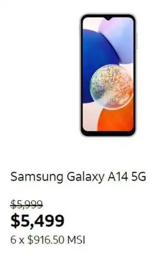 AT&T Samsung Galaxy A14 5G oferta