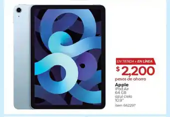 Costco Apple iPad Air 64GB azul cielo 10.9" - 662297 oferta