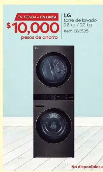 Costco LG - Torre de lavado 22g / 22 kg - 666585 oferta