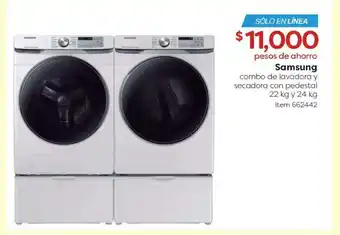 Costco Samsung - Combo de lavadora y secadora con pedestal 22kg y 24kg - 662442 oferta