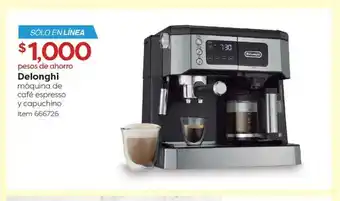 Costco Delonghi - maquina de cafe espresso y capuchino - 666726 oferta