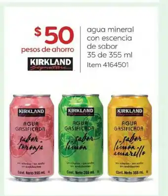 Costco Agua Mineral con escencia de sabor 35 de 355 ml - 4164501 oferta