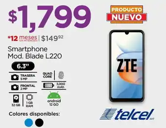 Chedraui Telcel zte blade l220 32gb oferta