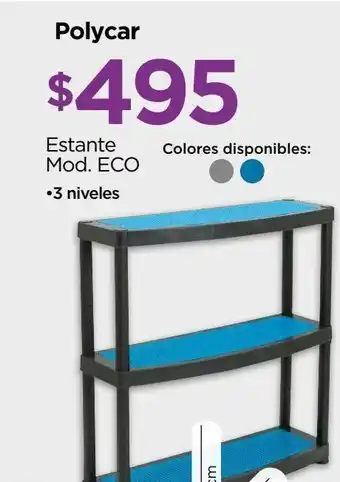 Estante polycar eco 3 niveles
