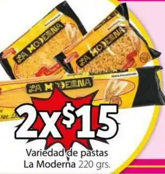 Variedad de Pastas La Moderna 220grs
